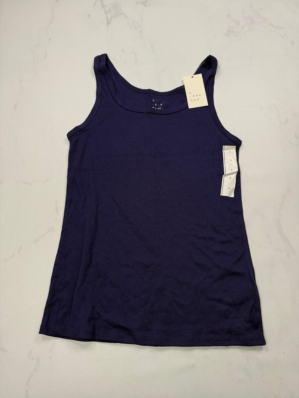 A New Day New Tank Top Navy Modern Classic Style - Womens Medium